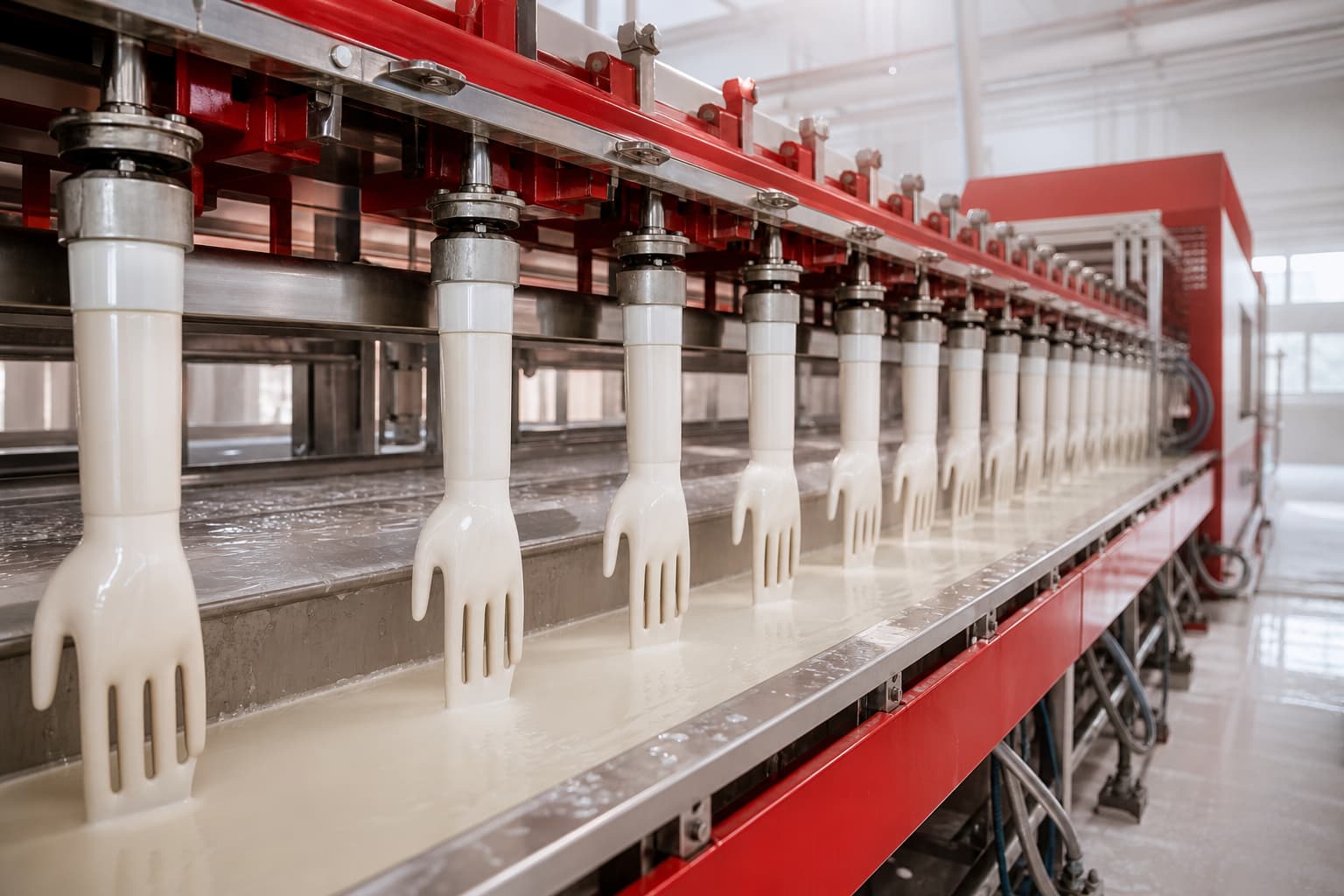 Glove production machinery delivered by SAMA