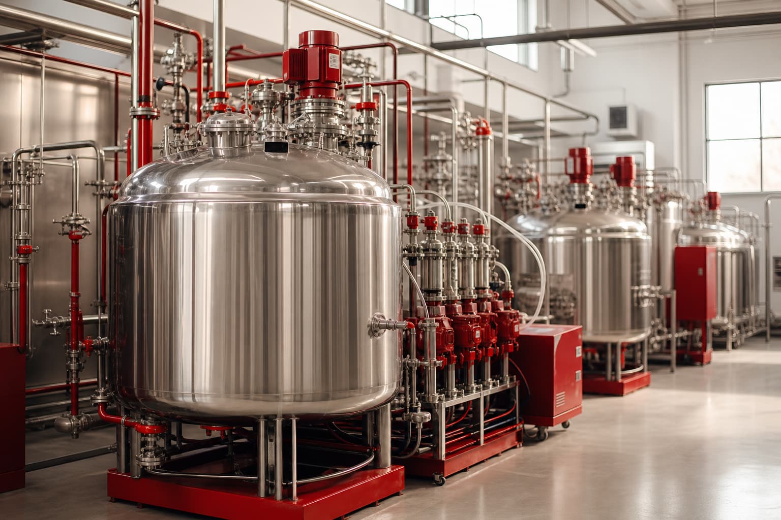 Process tanks and chemical dosing system